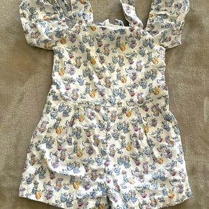 Janie and Jack Alice in Wonderland teacup romper